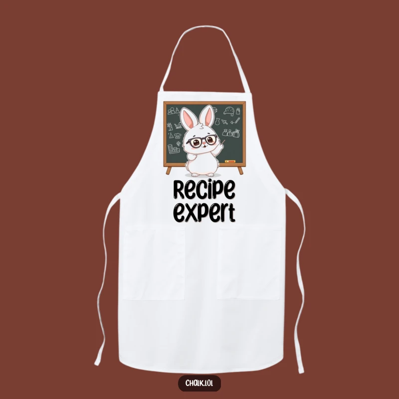 Funny Bunny Scholar Apron: Enthusiastic Teaching Wear