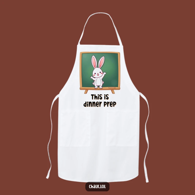 Funny Rabbit Teacher Apron: Kitchen Instructor, Perfect Funny Gift for Cooks