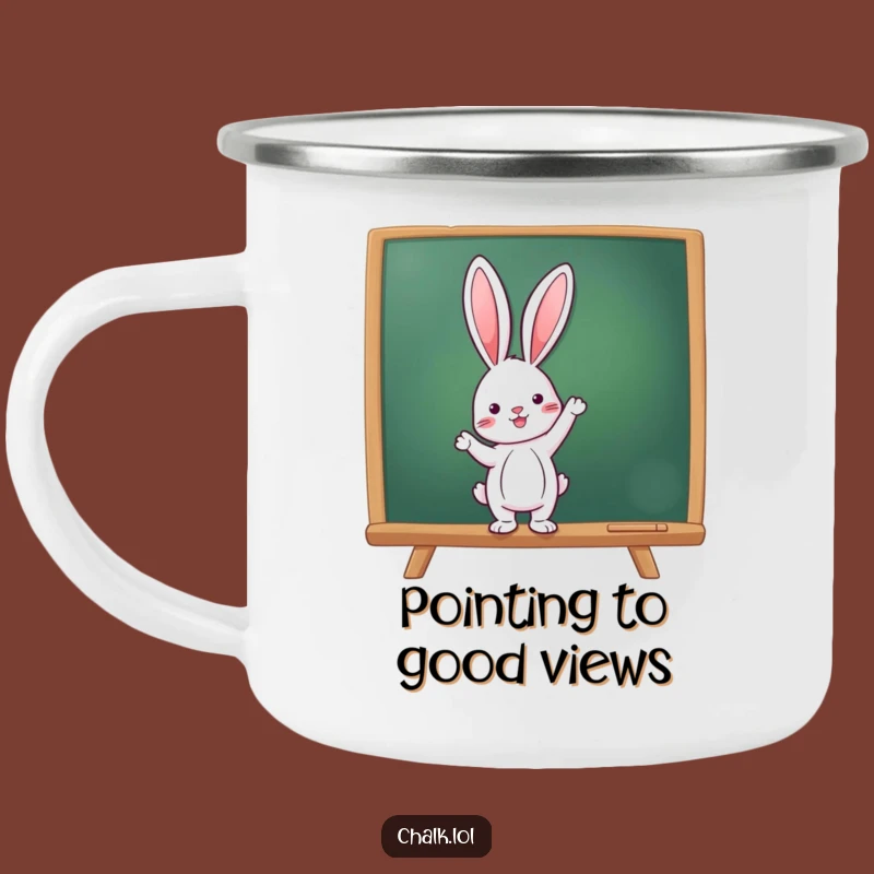Funny Rabbit Teacher Camping Mug: Outdoor Lesson Drinkware, Perfect Funny Gift for Campers