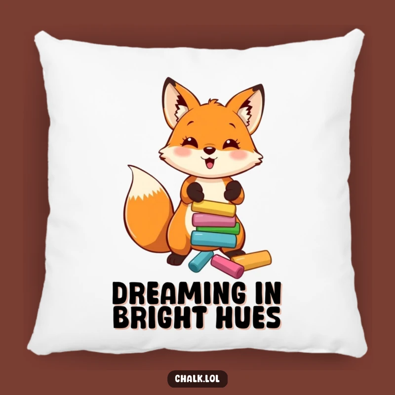 Funny Fox Artist Pillow: Cozy Creative Cushion, Perfect Funny Gift for Comfort