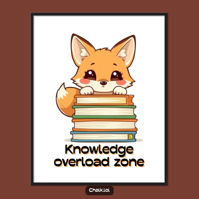 Funny Fox Digital Art - Whimsical Study Decor