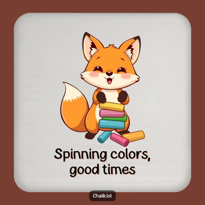 Funny Fox Artist Coaster Set: Protect Surfaces, Perfect Funny Gift for Hosts