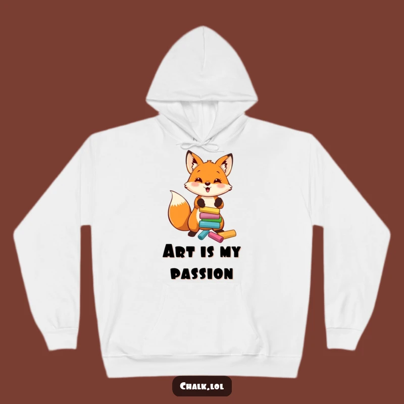 Funny Fox Artist Hoodie: Cozy Creative Sweatshirt, Perfect Funny Gift for Comfort