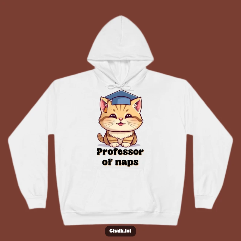 Cozy Funny Grad Cat Hoodie - Cheerful Kitty Graduation Sweatshirt, Ideal Funny Graduation Gift