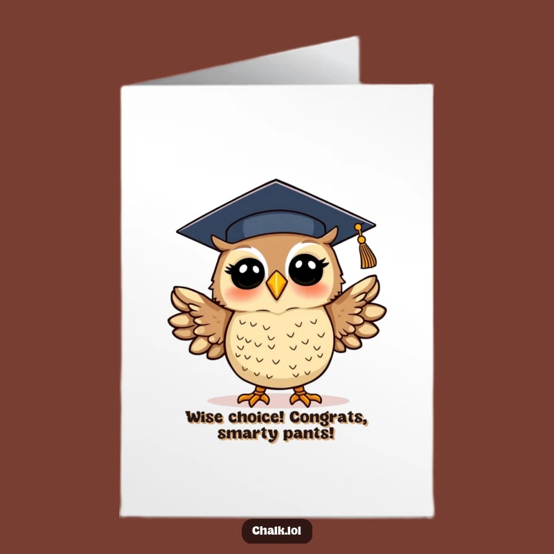 Free Printable Funny Owl Graduation Card - Downloadable Congrats Gift