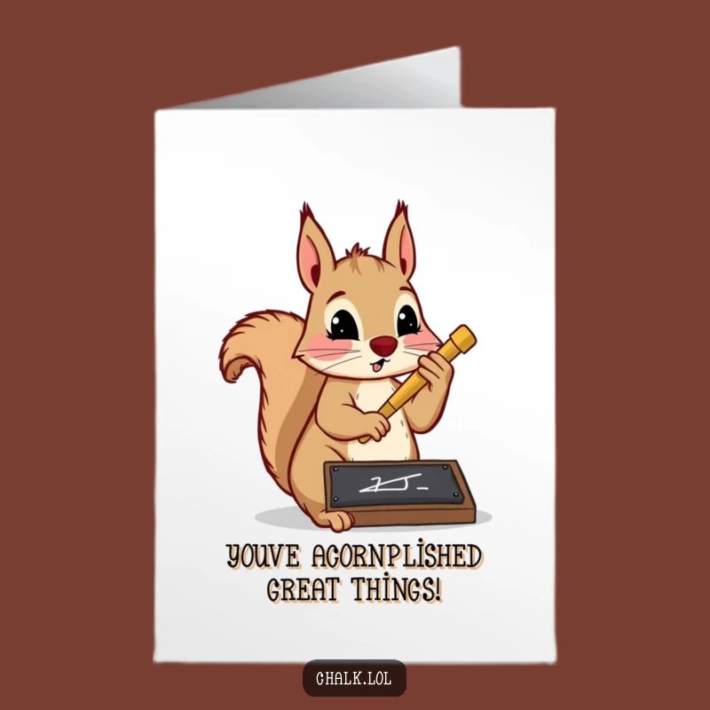 Free Printable Funny Squirrel Congrats Card - Downloadable Achievement Gift