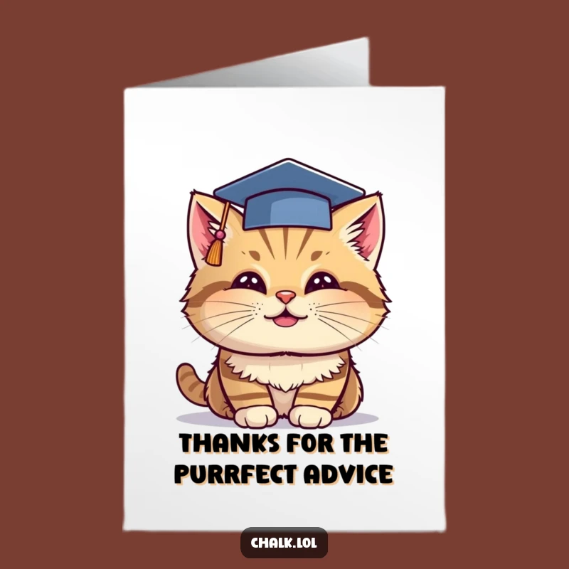 Free Printable Thank You Card: Grad Cat, Heartfelt Downloadable Appreciation Gift