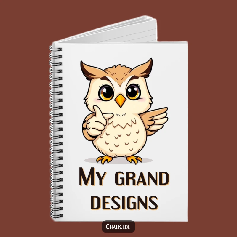 Funny Joyful Owl Art Notebook - Artist Critter Journal by Wise Owl, Great Funny Teacher Gift