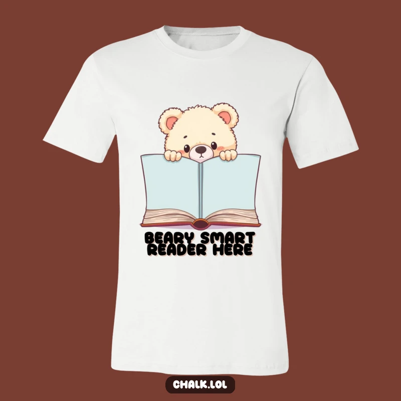 Funny Bear Cub Bookworm T-Shirt: Curious Reader Tee, Perfect Funny Gift for Book Addicts