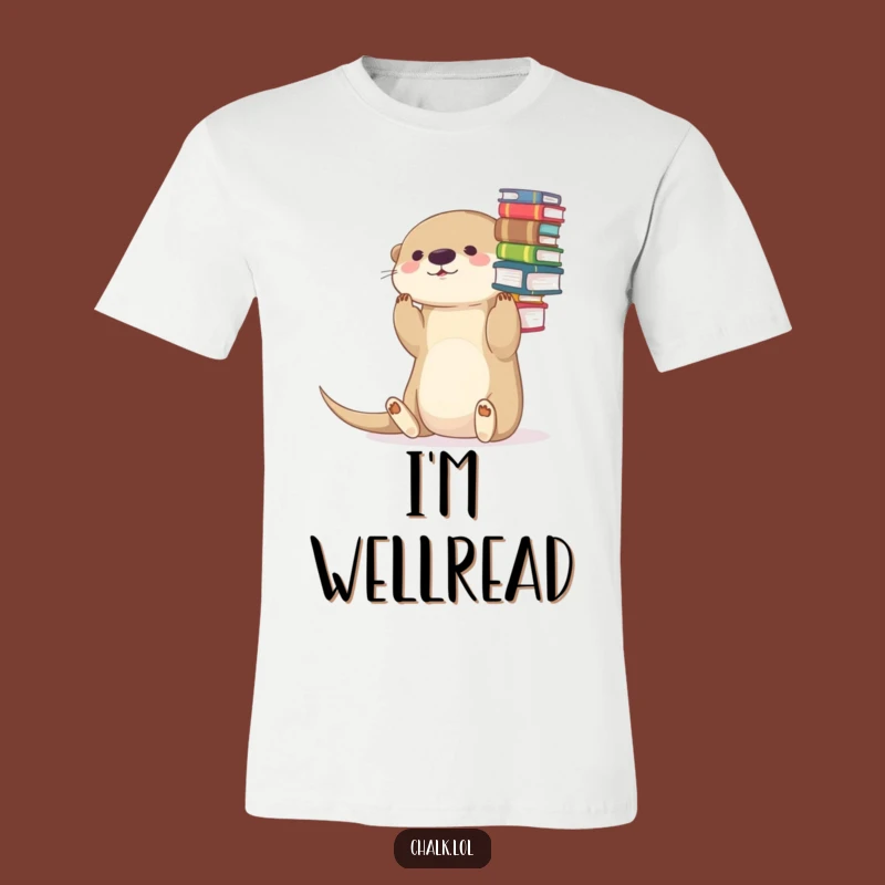 Funny Otter Reading Shirt: Adorable & Hilarious Tee for Bookish Animal Lovers!